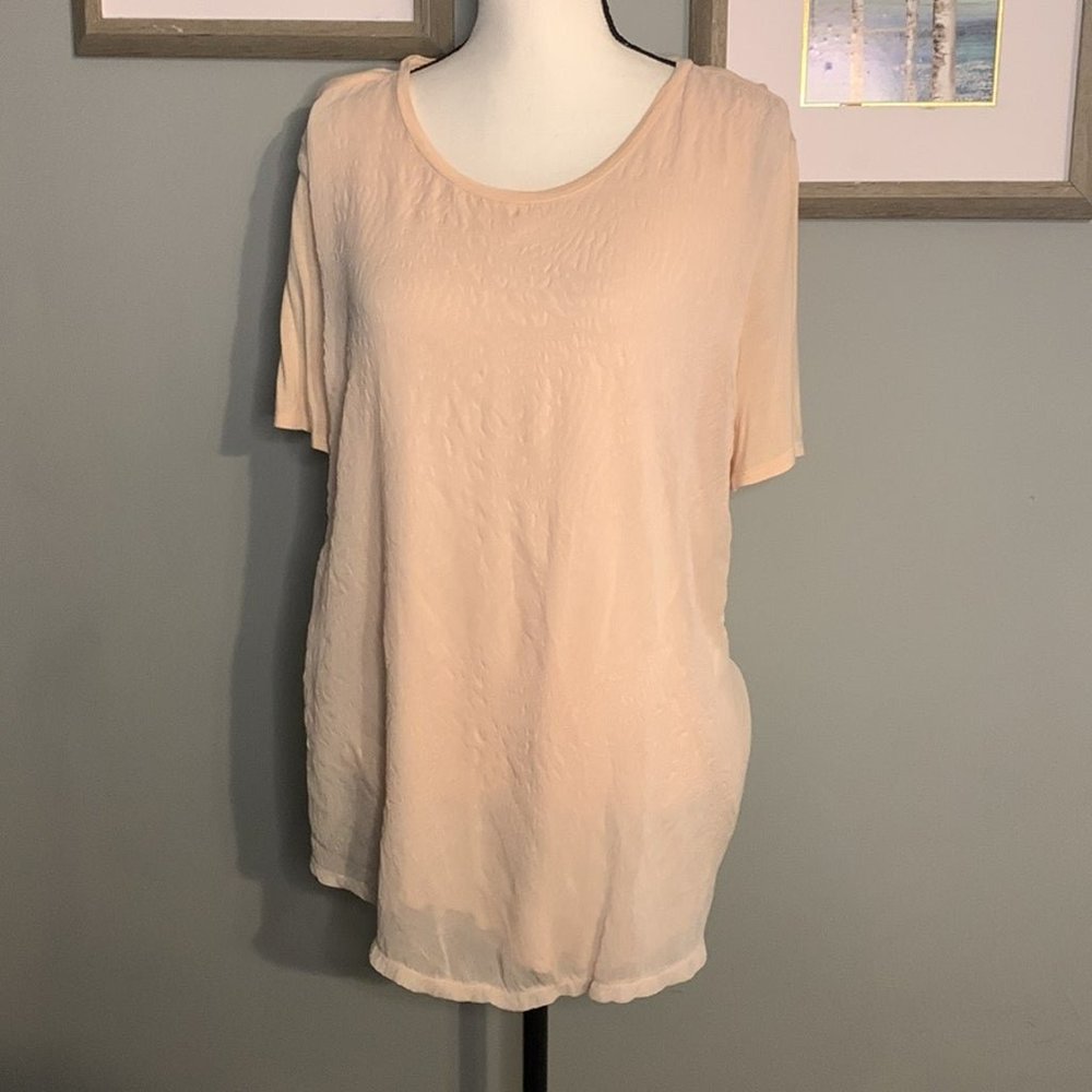 Light pink overlay T-shirt